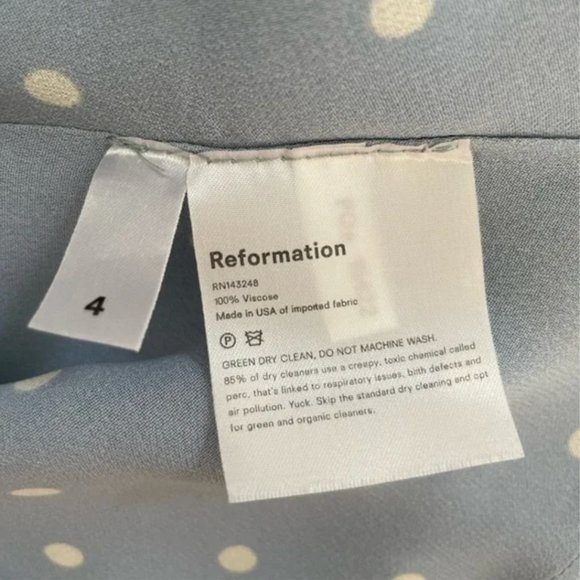 Reformation "Kenni" Mini Dress in Dewdrop - Size 4 - Picture 7 of 7